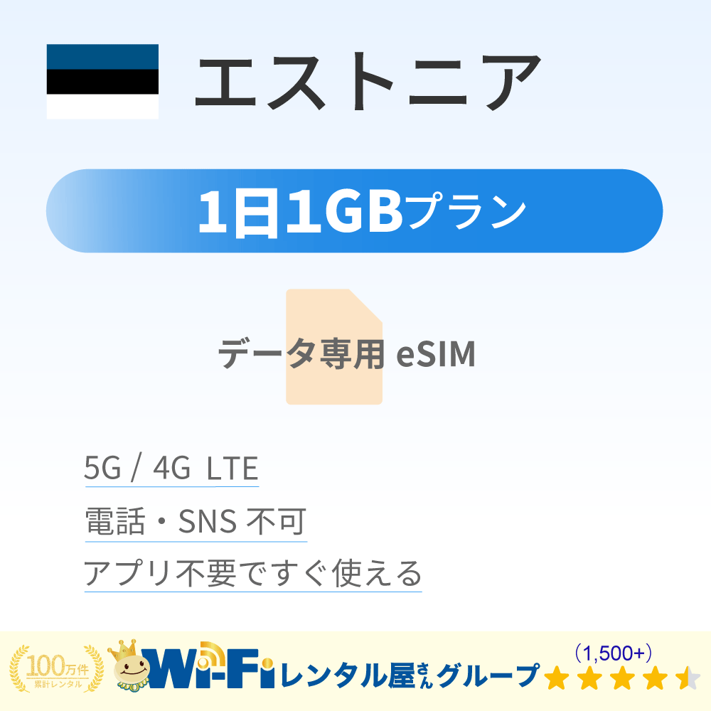 エストニア 1GB/日