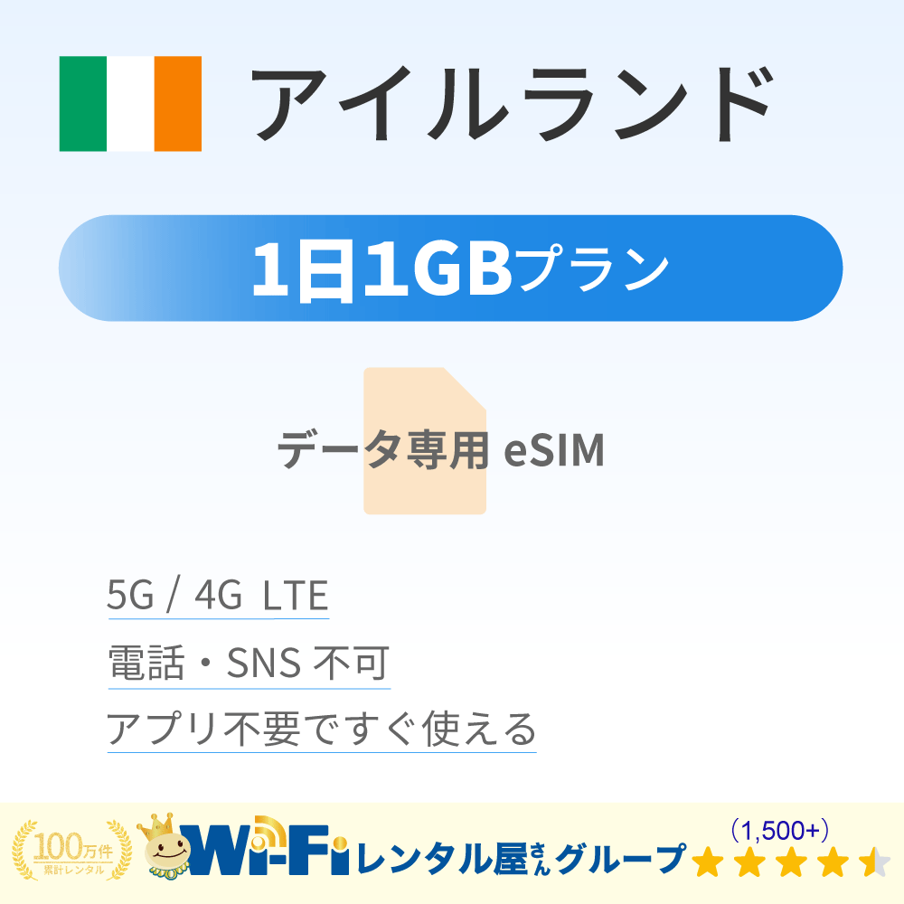 アイルランド 1GB/日