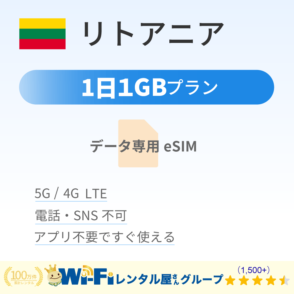 リトアニア 1GB/日