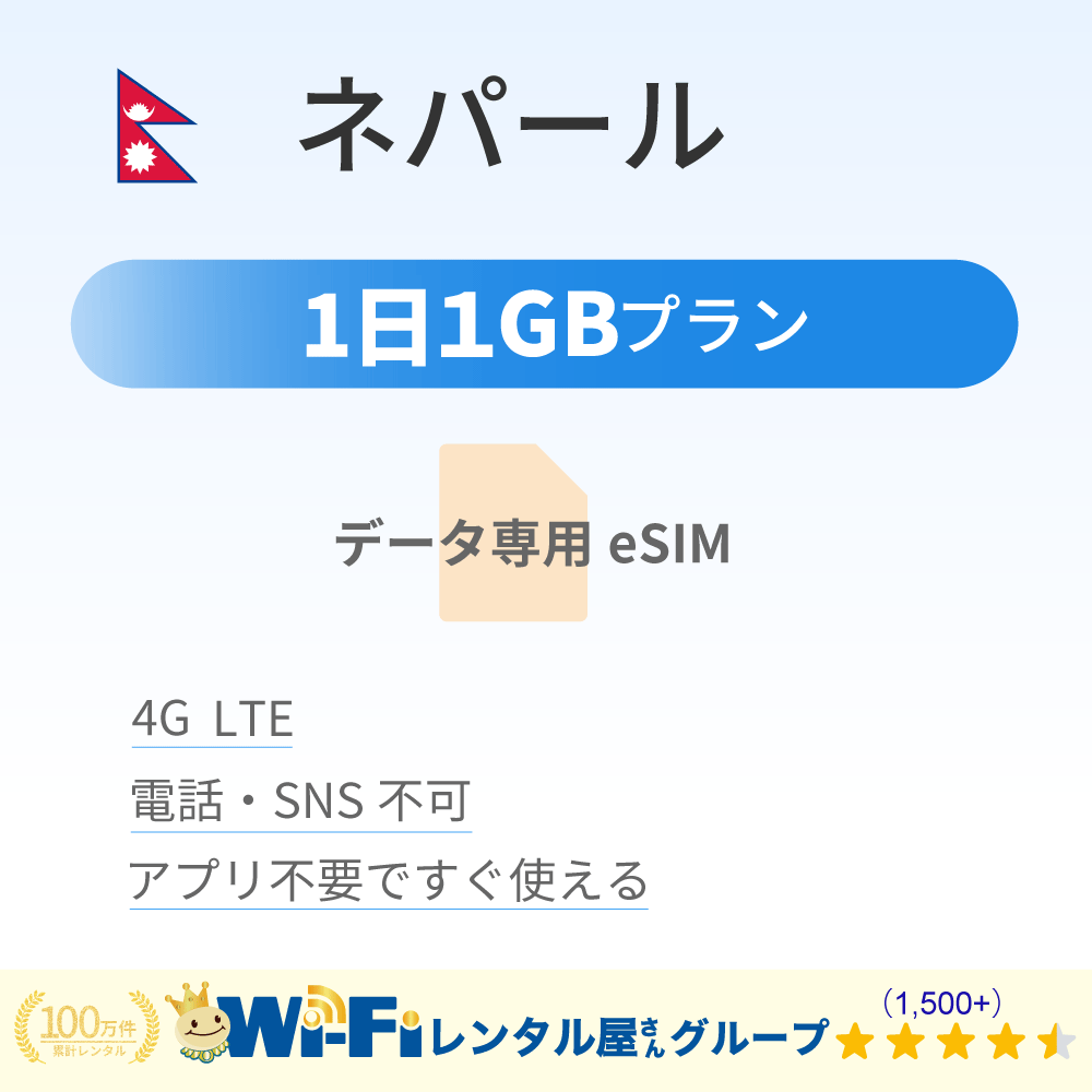 ネパール 1GB/日