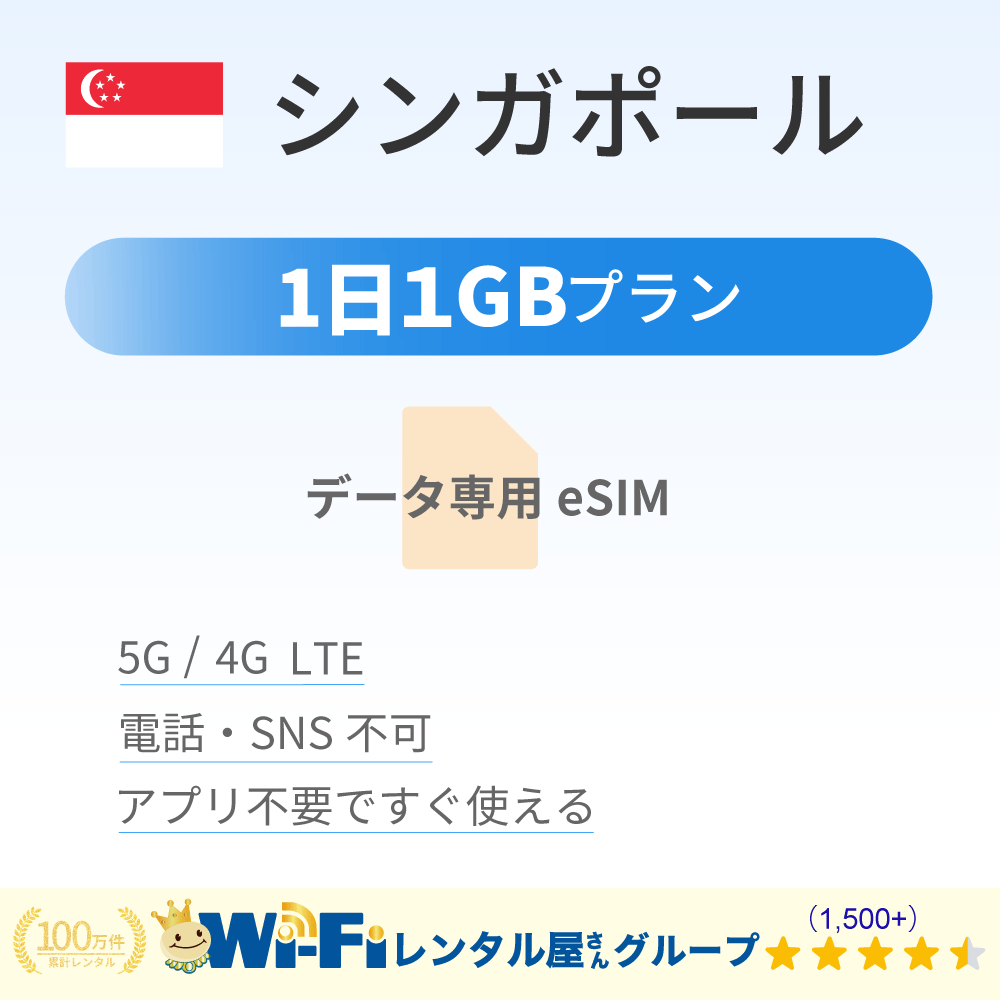 シンガポール 1GB/日